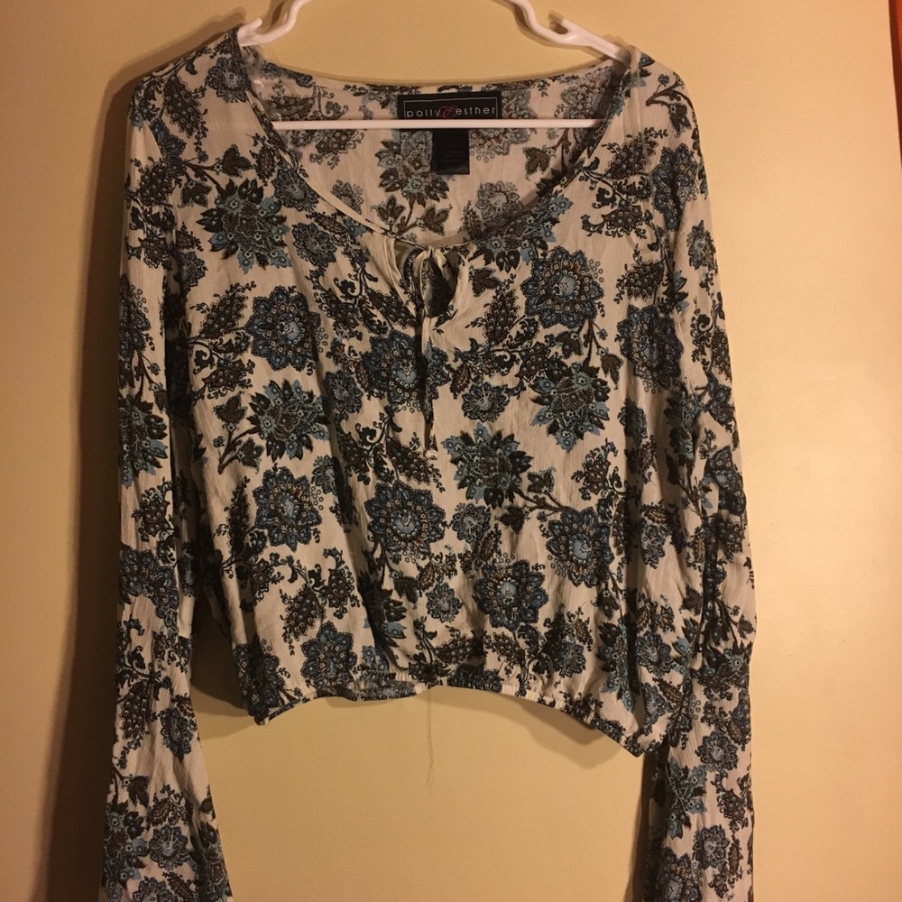 Floral Flare Sleeve Blouse